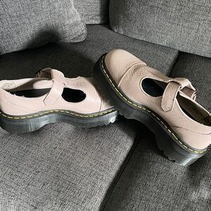 Dr. Martens Light Pink Leather Mary Jane Flats